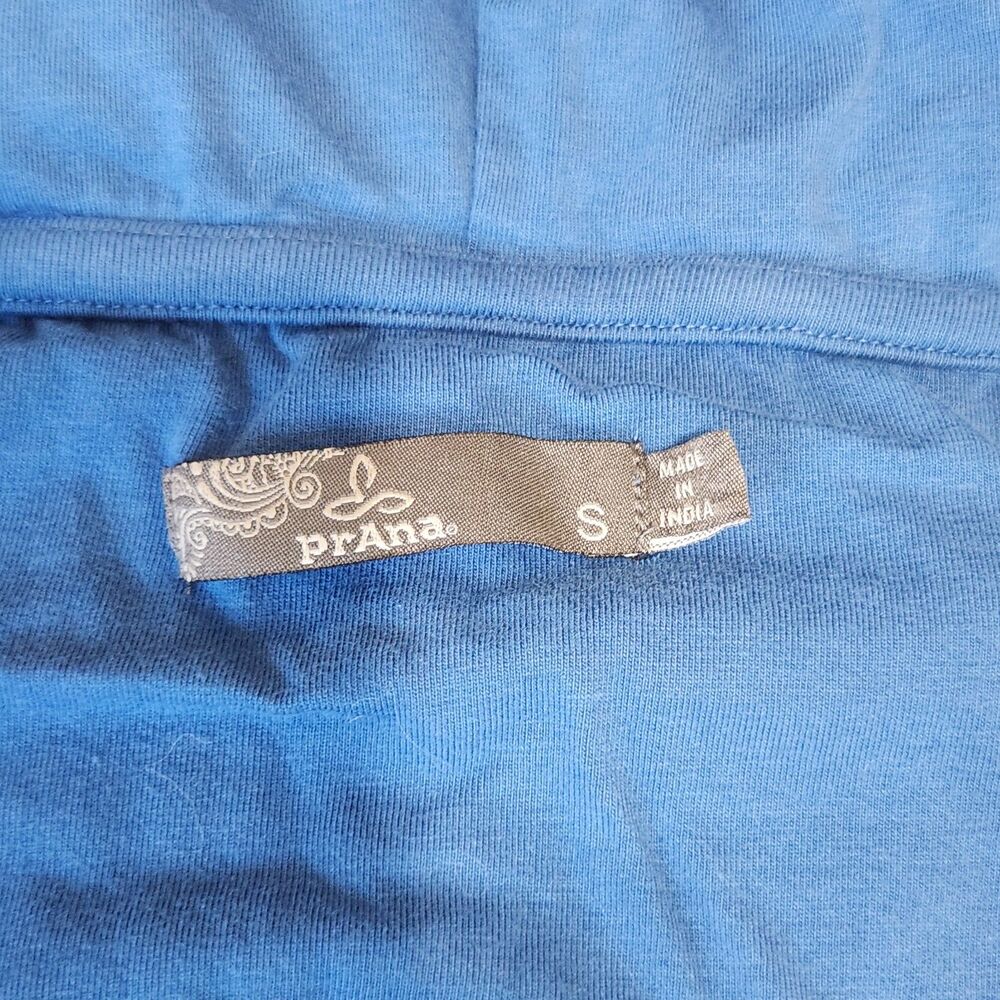 Prana women's Alana hooded sleeveless organic cotton hi-low dress blue size S - Picture 2 of 9